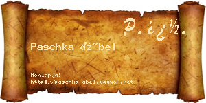 Paschka Ábel névjegykártya